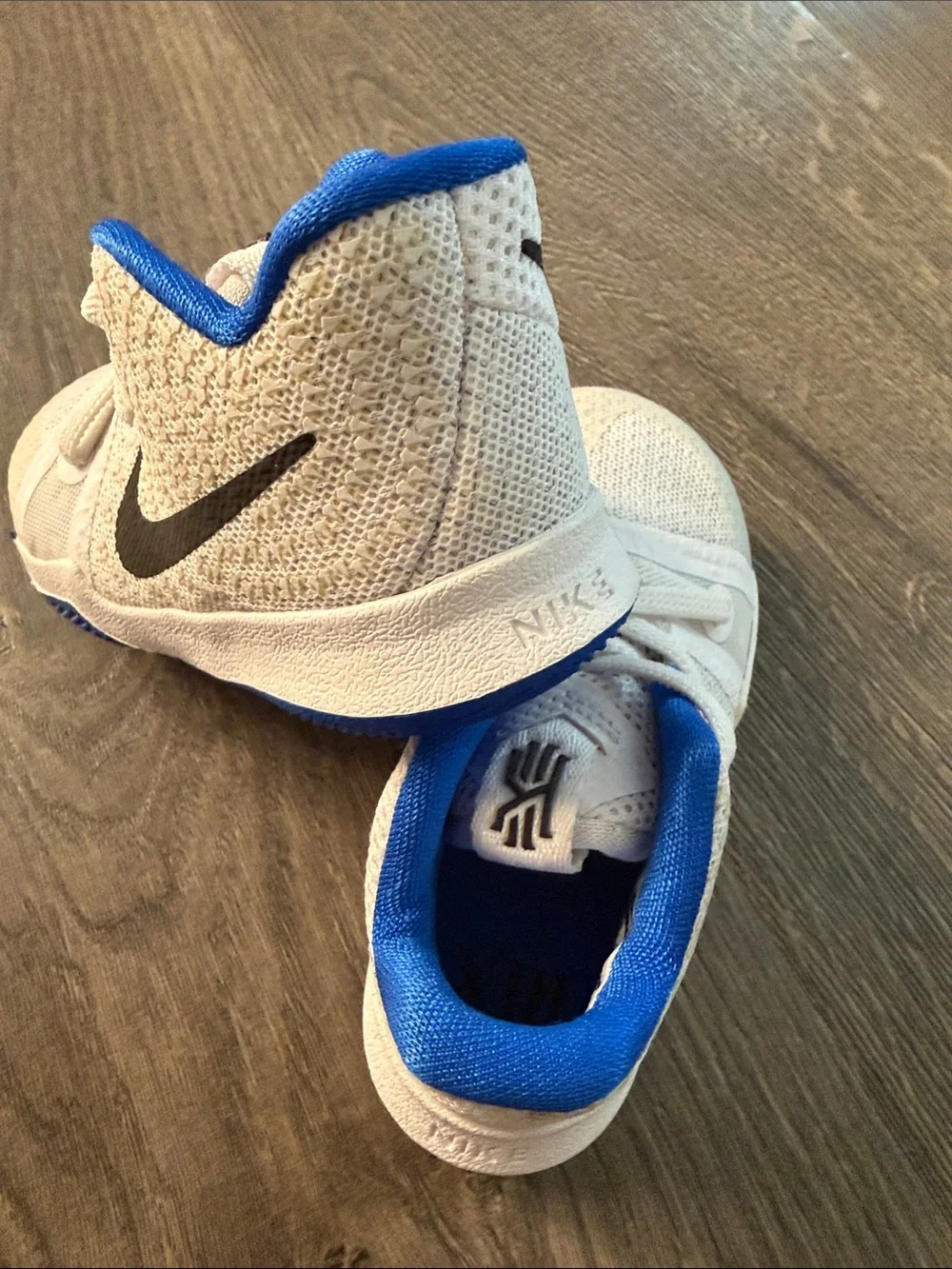 Nike Kyrie Irving Kids’ White & Blue Basketball Shoes